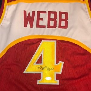 Signed Spud Webb Atlanta Hawks Jersey